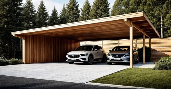 Créez un espace moderne avec un carport monopente en bois